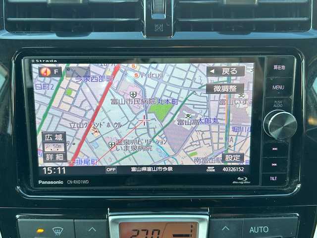 トヨタ ラクティス G 富山県 2015(平27)年 9.3万km ホワイトパールクリスタルシャイン ワンオーナー/スマートキー/社外メモリーナビ(CN-RX01WD)/BD/DVD/BT/フルセグTV/ETC/プッシュスタート/横滑り防止装置/電格ウィンカーミラー/純正ドアバイザー/純正フロアマット/皮巻きステアリング/リアスポイラー/社外１６インチAW/保証書・取説/点検記録簿(R7.7/R6.5/R4.5/R2.5/H30.5)