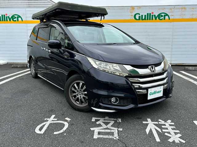 ホンダ オデッセイ アブソルート EX 埼玉県 2014(平26)年 14.5万km プレミアムヴィーナスブラックP HDDナビ/プッシュスタート/両側パワースライドドア/ETC/バックカメラ/アラウンドビューモニター/ブラインドスポットモニター/ドアバイザー/WAC/ABS/ワンセグテレビ/Bluetooth接続/ドライブレコーダー/アイドリングストップ/クルーズコントロール/純正フロアマット/横滑り防止装置/パワーシート/パドルシフト/オットマン/オートライト/ルーフレール/DVD再生/PS/PW/保証書/取扱説明書
