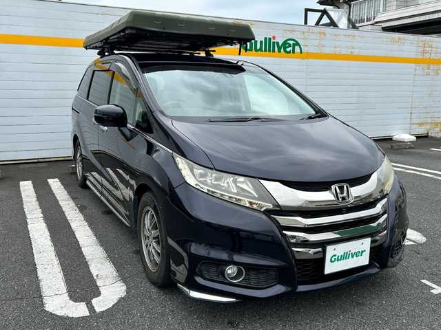 ホンダ オデッセイ アブソルート EX 埼玉県 2014(平26)年 14.5万km プレミアムヴィーナスブラックP HDDナビ/プッシュスタート/両側パワースライドドア/ETC/バックカメラ/アラウンドビューモニター/ブラインドスポットモニター/ドアバイザー/WAC/ABS/ワンセグテレビ/Bluetooth接続/ドライブレコーダー/アイドリングストップ/クルーズコントロール/純正フロアマット/横滑り防止装置/パワーシート/パドルシフト/オットマン/オートライト/ルーフレール/DVD再生/PS/PW/保証書/取扱説明書