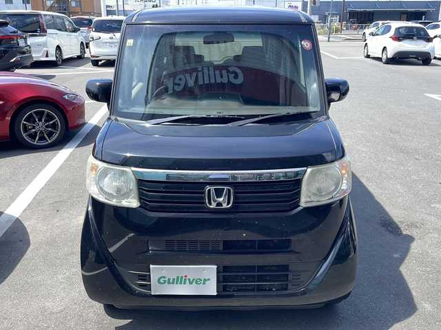 ホンダ Ｎ ＢＯＸ G Lパッケージ 宮城県 2012(平24)年 12.3万km クリスタルブラックパール ・純正ナビ/　CD.DVD.USB.SD/・ワンセグTV/・バックモニター/・片側パワースライドドア/・横滑り防止装置/・アイドリングストップ/・プッシュスタート/・スマートキー/・オートエアコン/・社外LEDヘッドライト/・社外13インチアルミホイール/・純正フロアマット