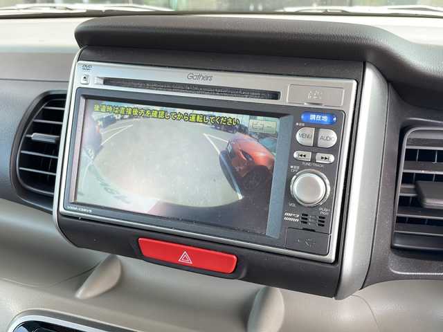 ホンダ Ｎ ＢＯＸ G Lパッケージ 宮城県 2012(平24)年 12.3万km クリスタルブラックパール ・純正ナビ/　CD.DVD.USB.SD/・ワンセグTV/・バックモニター/・片側パワースライドドア/・横滑り防止装置/・アイドリングストップ/・プッシュスタート/・スマートキー/・オートエアコン/・社外LEDヘッドライト/・社外13インチアルミホイール/・純正フロアマット