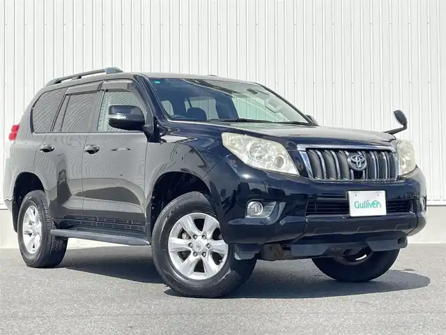 トヨタ ランドクルーザー プラド TX 群馬県 2010(平22)年 9万km ブラック ワンオーナー/4WD/社外HDDナビ/(CD/DVD/SD/TV)/バックカメラ/ETC/横滑り防止機能/純正ドアバイザー/純正フロアマット/純正布シートカバー/サイドステップ/リアスポイラー/ウッドコンビステアリング/ウィンカーミラー/プッシュスタート/保証書/取扱説明書/記録簿/スペアキー1