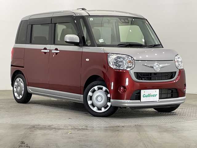 ダイハツ ムーヴ キャンバス X SA Ⅲ 栃木県 2019(令1)年 4.3万km スムースグレーマイカメタリック/ファイアークォーツレッドメタリック 2トーン 純正メモリナビ/(CD/DVD/フルセグTV/Bluetooth/SD/USB)/バックカメラ/両側パワースライドドア/前方ドライブレコーダー/禁煙車/グレー赤２トーン/オートライト/横滑り防止装置/スマートキー/プッシュスタート/アイドリングストップ/ステアリングスイッチ/電動格納ミラー/社外フロアマット