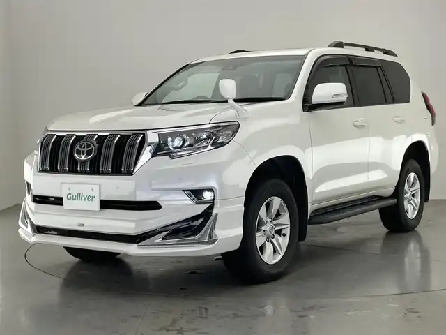 トヨタ ランドクルーザー プラド TX Lパッケージ 愛知県 2021(令3)年 4.7万km ホワイトパールクリスタルシャイン 社外９型ナビ　ムーンルーフ　モデリスタエアロ　禁煙　黒革　バックカメラ　シートヒーター　シートベンチレーション　ＥＴＣ　パワーシート　ＨＤＭＩ　ルーフレール　衝突軽減　追従クルコン　ＬＥＤオートライト　社外ツーイーター　オートハイビーム　ヘッドライトウォッシャー　純正アルミホイール　ルーフレール　
