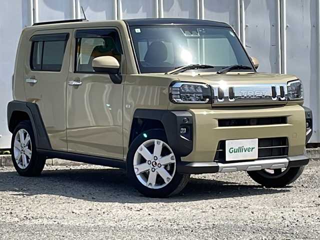 ダイハツ タフト G クロムベンチャー 沖縄県 2021(令3)年 2万km サンドベージュメタリック 外部検査実施済み/ガラスルーフ/純正メモリナビ【NMZK-W72D】/(DVD/フルセグTV/Bluetooth/USB)/バックカメラ/スマートアシスト/・衝突回避支援ブレーキ/・衝突警報機能/・ブレーキ制御付誤発進抑制機能/・車線逸脱警報機能/・先行車発進お知らせ機能/・アダプティブドライビングビーム/・ふらつき警報/・標識認識機能/・サイドビューランプ/・コーナーセンサー/・路側逸脱警報機能/ETC/前方ドライブレコーダー/前席シートヒーター/横滑り防止機能/純正15インチアルミホイール/スマートキー2個/プッシュスタート/LEDヘッドライト/カーテンエアバック/新車時保証書/取扱説明書