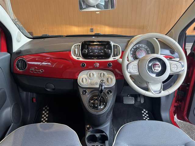 フィアット ５００Ｃ 1．2 ポップ 宮城県 2017(平29)年 3.7万km パソドプレレッド 純正ディスプレイオーディオ/Bluetooth機能/ETC車載器/キーレスキー/ステアリングスイッチ/アイドリングストップ/純正15インチAW/電動オープンルーフ/LEDデイタイムライト/フロアマット