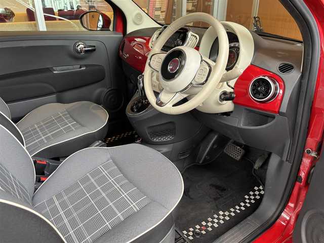 フィアット ５００Ｃ 1．2 ポップ 宮城県 2017(平29)年 3.7万km パソドプレレッド 純正ディスプレイオーディオ/Bluetooth機能/ETC車載器/キーレスキー/ステアリングスイッチ/アイドリングストップ/純正15インチAW/電動オープンルーフ/LEDデイタイムライト/フロアマット