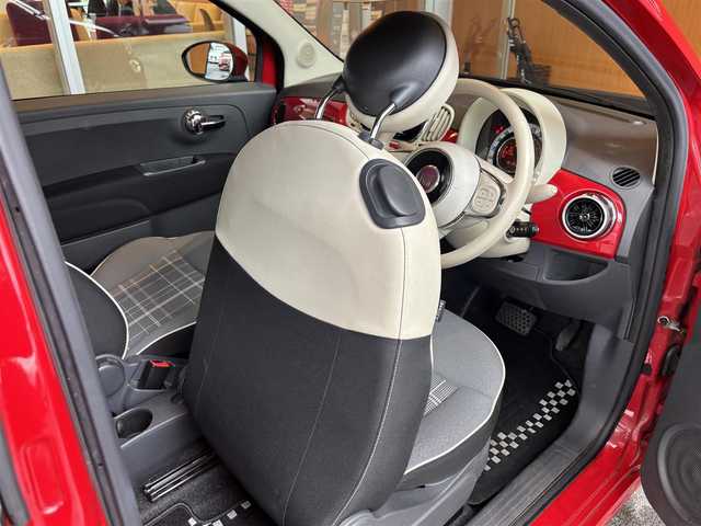 フィアット ５００Ｃ 1．2 ポップ 宮城県 2017(平29)年 3.7万km パソドプレレッド 純正ディスプレイオーディオ/Bluetooth機能/ETC車載器/キーレスキー/ステアリングスイッチ/アイドリングストップ/純正15インチAW/電動オープンルーフ/LEDデイタイムライト/フロアマット