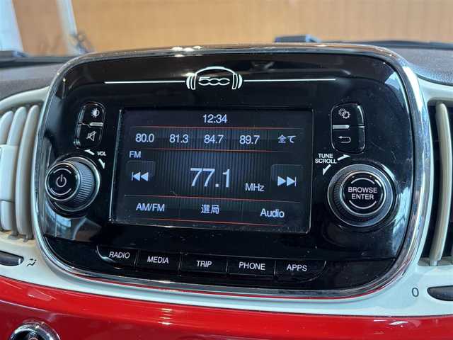 フィアット ５００Ｃ 1．2 ポップ 宮城県 2017(平29)年 3.7万km パソドプレレッド 純正ディスプレイオーディオ/Bluetooth機能/ETC車載器/キーレスキー/ステアリングスイッチ/アイドリングストップ/純正15インチAW/電動オープンルーフ/LEDデイタイムライト/フロアマット