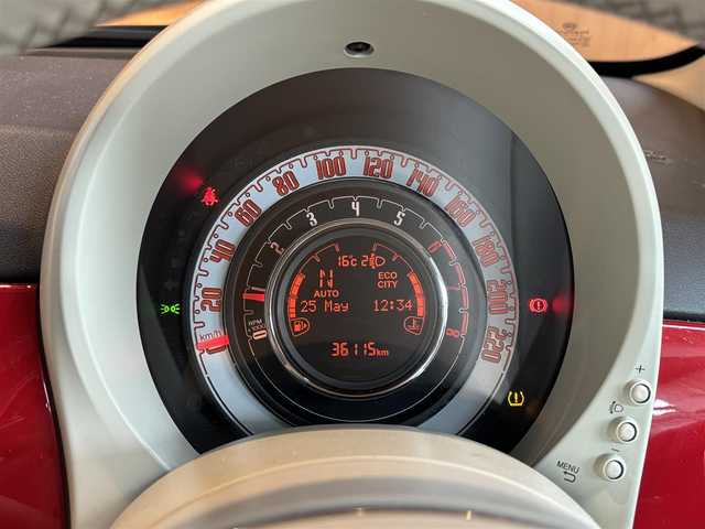 フィアット ５００Ｃ 1．2 ポップ 宮城県 2017(平29)年 3.7万km パソドプレレッド 純正ディスプレイオーディオ/Bluetooth機能/ETC車載器/キーレスキー/ステアリングスイッチ/アイドリングストップ/純正15インチAW/電動オープンルーフ/LEDデイタイムライト/フロアマット