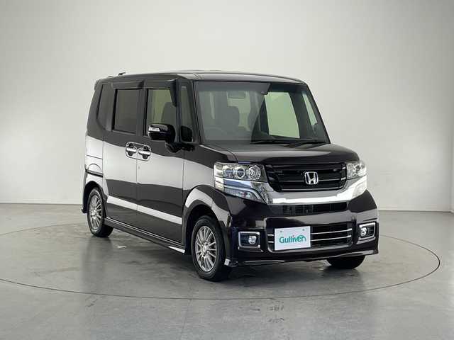 ホンダ Ｎ ＢＯＸ カスタム SSブラックSパッケージ 長野県 2016(平28)年 5.9万km プレミアムベルベットパープル・パール 純正メモリナビ（型番：VXM-174CSi）/（ワンセグTV＆CD＆USB＆BL＆SD＆iPod＆FM・AM）/バックカメラ/両側パワースライドドア/衝突被害軽減システム/盗難防止装置/ビルトインETC/シートヒーター（前席）/純正フロアマット/13インチ社外アルミホイール/オートライト/フォグランプ/アイドリングストップ/２列目サンシェード/ドアバイザー/スマートキー