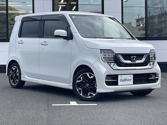 ホンダ Ｎ ＷＧＮ カスタム Lターボ ホンダS 山口県 2021(令3)年 5.1万km プラチナホワイトパール 純正８インチナビ　/CD/DVD/Bluetooth/フルセグTV/Bカメラ/衝突軽減ブレーキ　/レーダークルーズコントロール/ビルトインＥＴＣ/ＬＥＤヘッドライト/ドライブレコーダー/プッシュスタート/スマートキー