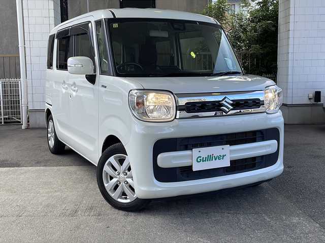 スズキ スペーシア HYBRID X 徳島県 2018(平30)年 5.6万km ピュアホワイトP ワンオーナー車/社外ナビ/ (AVIC-RWS901)/フルセグTV/Bluetooth/CD/DVD/AUX/両側パワースライドドア/クリアランスソナー/アイドリングストップ/ETC/衝突軽減防止ブレーキ/リアサンシェード/純正フロアマット/純正ドアバイザー/電格ウィンカーミラー/ISOFIX/禁煙車