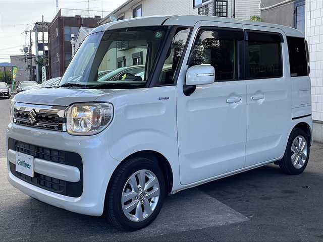 スズキ スペーシア HYBRID X 徳島県 2018(平30)年 5.6万km ピュアホワイトP ワンオーナー車/社外ナビ/ (AVIC-RWS901)/フルセグTV/Bluetooth/CD/DVD/AUX/両側パワースライドドア/クリアランスソナー/アイドリングストップ/ETC/衝突軽減防止ブレーキ/リアサンシェード/純正フロアマット/純正ドアバイザー/電格ウィンカーミラー/ISOFIX/禁煙車