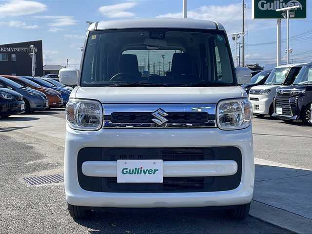 スズキ スペーシア HYBRID X 徳島県 2018(平30)年 5.6万km ピュアホワイトP ワンオーナー車/社外ナビ AVIC-RWS901/(DISC/SD/BT/iPod/USB/AUX/ラジオ/フルセグ)/両側パワースライドドア/クリアランスソナー/アイドリングストップ/ETC/D席シートヒーター/オートライト/盗難防止装置/純正14インチアルミホイール/衝突軽減防止ブレーキ/リアサンシェード/ドアバイザー/純正フロアマット/純正ドアバイザー/電格ウィンカーミラー/ISOFIX/スマートキー