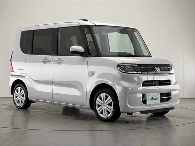 ダイハツ タント X 宮崎県 2022(令4)年 3.3万km シャイニングホワイトパール スマートアシスト３/〇衝突警報機能／衝突回避支援ブレーキ機能（対車両・対歩行者）/〇車線逸脱警報機能/〇誤発進抑制制御機能/〇オートマチックハイビーム/〇先行車発進お知らせ機能/〇コーナーセンサー/社外7インチSDナビ/フルセグTV/CD/DVD/Bluetooth/バックカメラ/片側パワースライドドア/LEDヘッドライト/アイドリングストップ/ETC/スマートキー×2