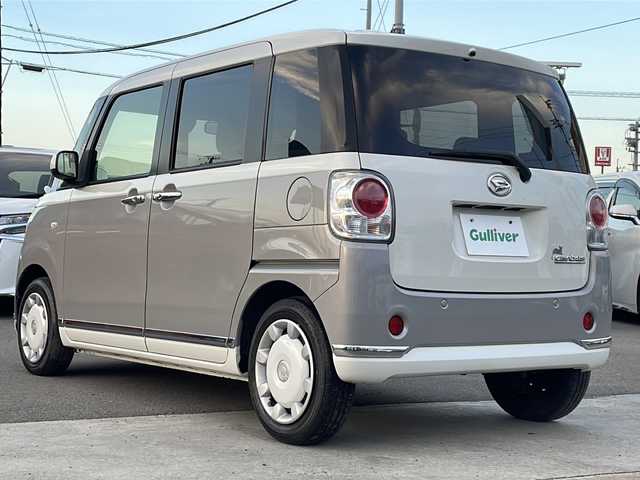 ダイハツ ムーヴ キャンバス X LTD メイクアッフ SA Ⅱ 徳島県 2017(平29)年 4.6万km パールホワイトⅢ/スムースグレーマイカメタリック 2トーン スマートアシストII/純正オーディオ　CUK-W66D/（DISC/USB/AUX/ラジオ）/エンジンスターター/両側電動スライドドア/ETC/スペアキー/スマートキー/純正フロアマット/LEDヘッドライト/フォグライト/オートライト/電動格納ミラー/ISO FIX/新車時保証書