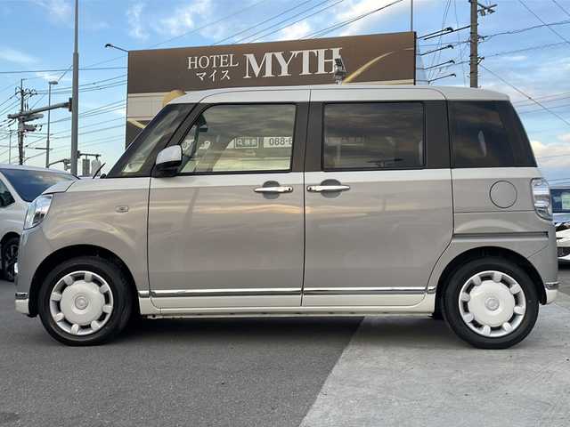 ダイハツ ムーヴ キャンバス X LTD メイクアッフ SA Ⅱ 徳島県 2017(平29)年 4.6万km パールホワイトⅢ/スムースグレーマイカメタリック 2トーン スマートアシストII/純正オーディオ　CUK-W66D/（DISC/USB/AUX/ラジオ）/エンジンスターター/両側電動スライドドア/ETC/スペアキー/スマートキー/純正フロアマット/LEDヘッドライト/フォグライト/オートライト/電動格納ミラー/ISO FIX/新車時保証書