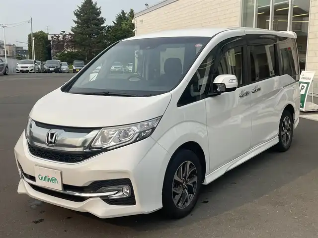 ホンダ ステップワゴン スパーダ アドバンスパッケージ β 道央・札幌 2016(平28)年 2.2万km ホワイトオーキッドパール ワンオーナー/ホンダセンシング/・衝突軽減ブレーキ〈CMBS〉/・アダプティブクルーズコントロール〈ACC〉/・車線維持支援システム〈LKAS〉/・路外逸脱抑制機能/・誤発進抑制機能/・先行車発進お知らせ機能/・標識認識機能/純正ナビ【VXM-165VFNi】/フルセグTV/CD/DVD/Bluetooth/SD/USB/バックカメラ/クルーズコントロール/わくわくゲート/両側パワースライドドア /純正16インチアルミホイール/社外16インチアルミホイールスタッドレス積み込み/LEDヘッドライト/フォグランプ/ビルトインETC/スマートキー2本/純正エンジンスターター/ステアリングリモコン