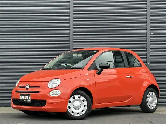 フィアット ５００ 1．2 カルト 茨城県 2021(令3)年 1.7万km オレンジ 後期型 /ワンオ-ナ- /ディスプレイOD /CarPlay /BT /USB /バックカメラ /クルーズコントロール /デイライトLED /前後ドラレコ /フロアマット /禁煙車