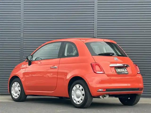 フィアット ５００ 1．2 カルト 茨城県 2021(令3)年 1.7万km オレンジ 後期型 /ワンオ-ナ- /ディスプレイOD /CarPlay /BT /USB /バックカメラ /クルーズコントロール /デイライトLED /前後ドラレコ /フロアマット /禁煙車