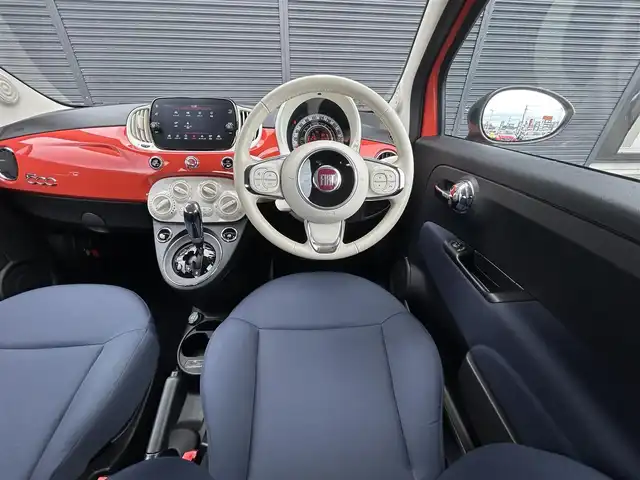 フィアット ５００ 1．2 カルト 茨城県 2021(令3)年 1.7万km オレンジ 後期型 /ワンオ-ナ- /ディスプレイOD /CarPlay /BT /USB /バックカメラ /クルーズコントロール /デイライトLED /前後ドラレコ /フロアマット /禁煙車