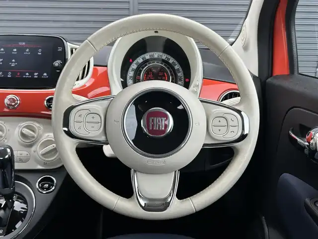 フィアット ５００ 1．2 カルト 茨城県 2021(令3)年 1.7万km オレンジ 後期型 /ワンオ-ナ- /ディスプレイOD /CarPlay /BT /USB /バックカメラ /クルーズコントロール /デイライトLED /前後ドラレコ /フロアマット /禁煙車