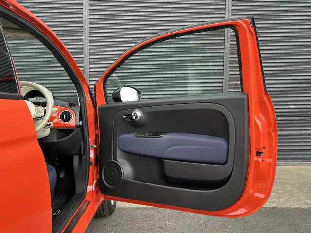 フィアット ５００ 1．2 カルト 茨城県 2021(令3)年 1.7万km オレンジ 後期型 /ワンオ-ナ- /ディスプレイOD /CarPlay /BT /USB /バックカメラ /クルーズコントロール /デイライトLED /前後ドラレコ /フロアマット /禁煙車