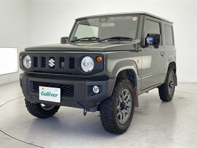 スズキ ジムニー XL 新潟県 2023(令5)年 5.5万km ジャングルグリーン 衝突被害軽減システム/レーンキープアシスト/社外メモリナビ/　Bluetooth/CD/DVD/フルセグTV/USB入力端子/バックカメラ/純正ビルトインETC2.0/シートヒーター（D/N席）/ヒッチメンバー/マッドガード/社外ツィーター/LEDヘッドライト/オートライト/純正16インチアルミホイール/背面タイヤ/４WD