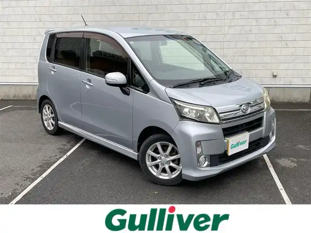 ダイハツ ムーヴ カスタム X LTD 静岡県 2013(平25)年 5.9万km ブライトシルバーメタリック 純正ナビ　/・ＴＶ/・CD再生　/・ＡＵＸ入力端子　/・ＵＳＢ入力端子　/プッシュスタート　/スマートキー　/ベンチシート　/フロアマット　/純正アルミホイール　/ＬＥＤオートライト