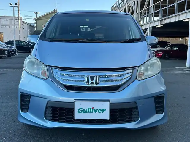 ホンダ フリード ハイブリット ジャストセレクション 静岡県 2013(平25)年 12万km プレミアムブルーオパールメタリック ストラーダナビ/CD/DVD/Bluetooth/クルーズコントロール/両側パワースライドドア/フルセグ/ドライブレコーダー/純正フロアマット/純正アルミホイール/ハーフレザーシート/ETC