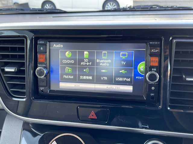 日産 デイズ ルークス X Vセレ +SeftyⅡ 福井県 2015(平27)年 6.4万km ピンクゴールドM 登録時走行距離６３５６９ｋｍ/ワンオーナー/プリクラッシュセーフティ/アラウンドビューモニター/純正メモリナビゲーション/（CD/DVD/BT）/フルセグテレビ/片側パワースライドドア/リアサーキュレーター/シートヒーター/社外14インチアルミホイール/ライトレベライザー/アイドリングストップ/電動格納ミラー/プッシュスタート/スマートキー/取扱説明書/保証書