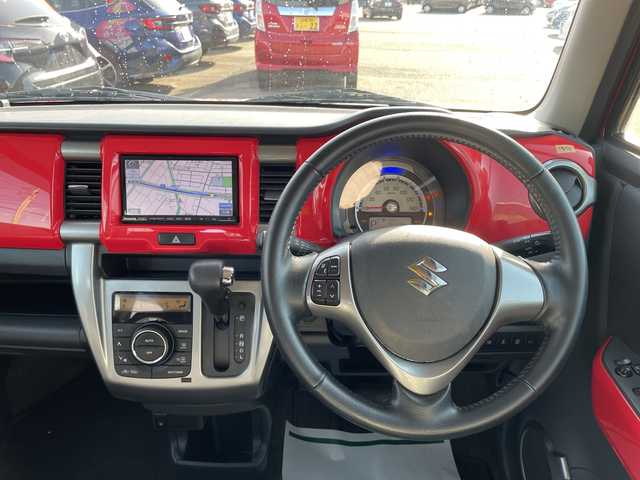 スズキ ハスラー Jスタイル 石川県 2015(平27)年 6万km フェニックスレッドパール/ホワイト2トーンルーフ 社外メモリーナビ　フルセグＴＶ　ＥＴＣ　スマートキー　Ｐスタート　シートヒーター　レーダーブレーキ　ベンチシート　ＬＥＤヘッドライト　オートライト　ホワイトルーフ　保証書