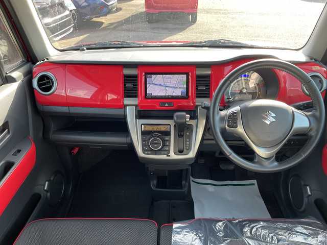 スズキ ハスラー Jスタイル 石川県 2015(平27)年 6万km フェニックスレッドパール/ホワイト2トーンルーフ 社外メモリーナビ　フルセグＴＶ　ＥＴＣ　スマートキー　Ｐスタート　シートヒーター　レーダーブレーキ　ベンチシート　ＬＥＤヘッドライト　オートライト　ホワイトルーフ　保証書