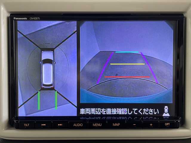 スズキ ラパン L 鹿児島県 2021(令3)年 1.8万km フレンチミントPM 全方位カメラ/バックカメラ/純正SDナビ（CN-RZ875）/【Bluetooth/フルセグTV/DVD】/ビルトインETC/ドライブレコーダー（前方＋室内）/D席シートヒーター/USBポート/ドアバイザー/オートライト/オートマチックハイビーム/スマートキー/スペアキー1本/プッシュスタート/純正フロアマット/後方コーナーセンサー/衝突軽減システム/盗難防止装置/レーンキープアシスト/保証書・取扱説明書/記録簿