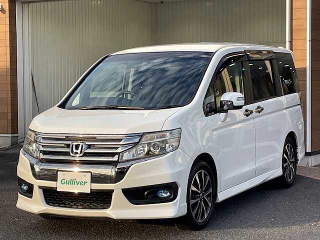 ホンダ ステップワゴン スパーダ Z クールスピリット 埼玉県 2012(平24)年 5.8万km ホワイトオーキッドパール 純正ナビ（Ｂｌｕｅｔｏｏｔｈ、ＣＤ、ＤＶＤ、フルセグＴＶ）/バックカメラ/ＥＴＣ/ワンオーナー/純正アルミ/両側パワスラ/ＬＥＤヘッド/クルコン/後席モニター/ハーフレザーシート/純正フロアマット/アイドリングストップ/三列シート/ウォークスルー/横滑り防止装置/ダブルエアバッグ/オートライト/盗難防止装置/ナビ取扱説明書/保証書/取扱説明書/スペアキー