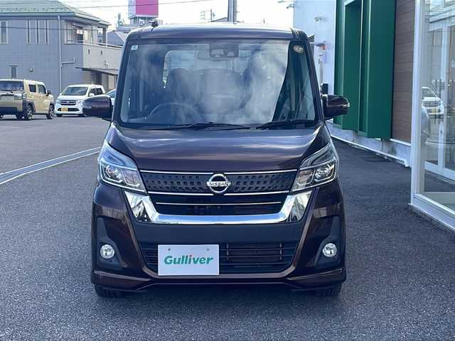 日産 デイズ ルークス ハイウェイスターX Gパッケージ 岐阜県 2018(平30)年 4.9万km モカブラウンP 禁煙車/純正ナビ/アラウンドビューモニター/エマージェンシーブレーキ/両側パワースライドドア/オートライト/フォグランプ/LEDヘッドライト/純正アルミホイール/ETC/ステアリングリモコン/プッシュスタート/インテリジェントキー/スペアキー/サーキュレーター/背面テーブル