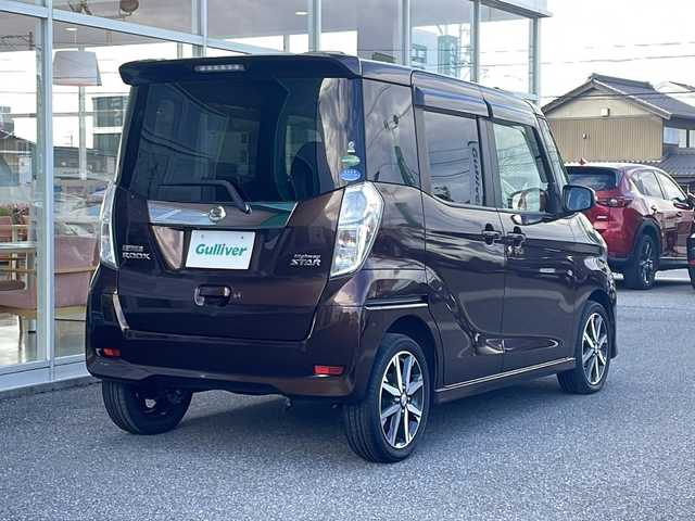 日産 デイズ ルークス ハイウェイスターX Gパッケージ 岐阜県 2018(平30)年 4.9万km モカブラウンP 禁煙車/純正ナビ/アラウンドビューモニター/エマージェンシーブレーキ/両側パワースライドドア/オートライト/フォグランプ/LEDヘッドライト/純正アルミホイール/ETC/ステアリングリモコン/プッシュスタート/インテリジェントキー/スペアキー/サーキュレーター/背面テーブル