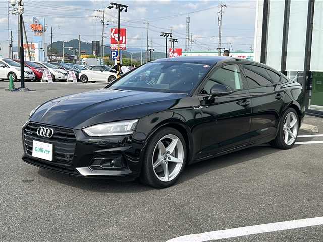 アウディ Ａ５ SB 45TFSIクワトロ スポーツ 岐阜県 2018(平30)年 2.3万km 黒 純正ディスプレイオーディオ　/ＥＴＣ２．０　/バックカメラ　/ドライブレコーダー　/衝突軽減システム　/盗難防止装置　/レーンキープアシスト　/横滑り防止装置　/前後コーナーセンサー　/シートヒーター　/レザーシート/パワーシート/ＬＥＤヘッドライト/オートライト/プッシュスタート/スマートキー/純正18インチアルミホイール/純正フロアマット