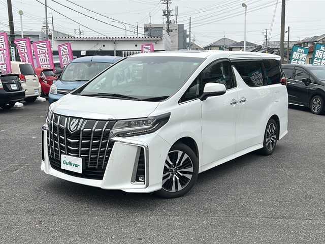 トヨタ アルファード S Cパッケージ 愛知県 2021(令3)年 1.7万km ホワイトパールクリスタルシャイン /禁煙車/ワンオーナー//メーカーＯＰナビ//ＪＢＬサウンド//フルセグＴＶ//Bluetooth//CD・DVDプレーヤー//パノラミックビューモニター//ビルトインETC2.0//純正フリップダウンモニター//デジタルインナーミラー//前後ドライブレコーダー（CD-20）//インテリジェントパーキングアシスト//プリクラッシュセーフティ//レーントレーシングアシスト//クリアランスソナー//ブラインドスポットモニター//レーダークルーズコントロール//両側パワースライドドア//パワーバックドア//前席パワーシート（D席メモリ付き）//前席シートヒーター//前席シートベンチレーション//ステアリングヒーター//電動パーキング//純正１８インチアルミ//3眼LEDオートライト//オートマチックハイビーム//社外フロアマット//純正ドアバイザー//AC100V電源//新車保証書/取扱説明書//スペアキー