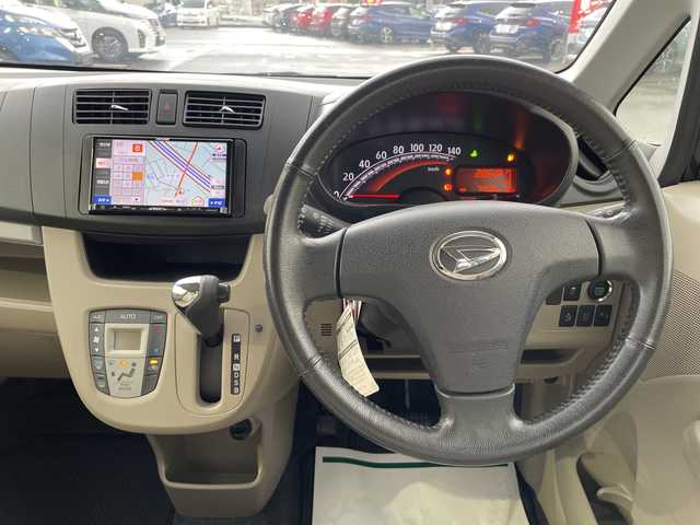 ダイハツ ムーヴ X SA 石川県 2014(平26)年 7.5万km アーバンナイトブルークリスタルメタリック 社外メモリーナビ　フルセグＴＶ　スマートキー　プッシュスタート　電動ミラー　ベンチシート　純正アルミホイール　オートエアコン　オートライト