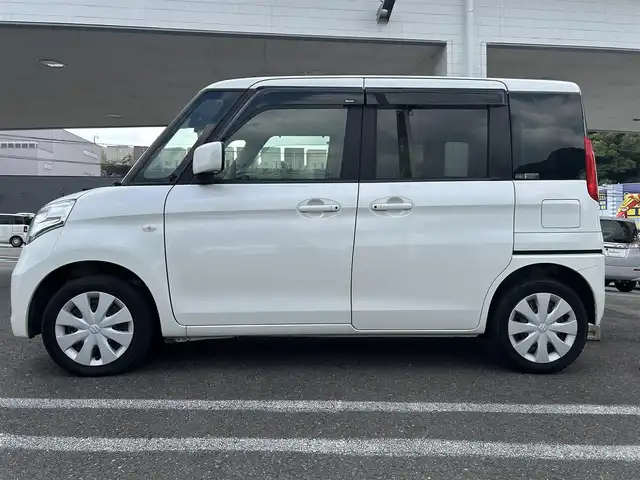 スズキ スペーシア X 長崎県 2017(平29)年 4.9万km ピュアホワイトP ワンオーナー/社外SDナビ(FM/AM/BT/ワンセグTV)/プッシュスタート/アイドリングストップ/ビルトインETC/片側パワースライドドア/D席シートヒーター/フロアマット/ドアバイザー/ABS/LDA/衝突軽減ブレーキ/ライトレベライザー/電動格納ミラー/スマートキー/スペアキー/取扱説明書/保証書