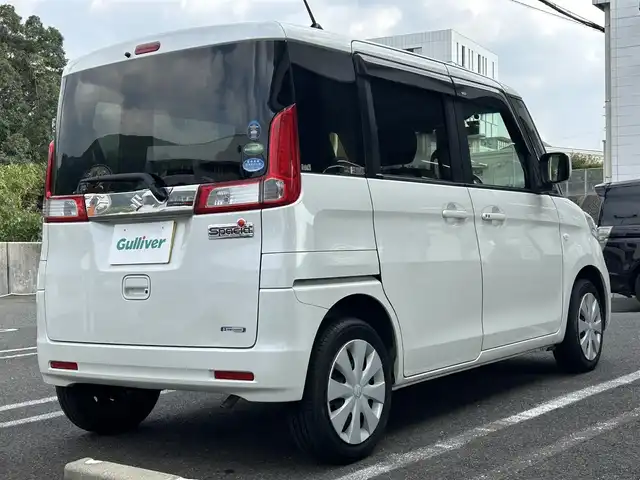 スズキ スペーシア X 長崎県 2017(平29)年 4.9万km ピュアホワイトP ワンオーナー/社外SDナビ(FM/AM/BT/ワンセグTV)/プッシュスタート/アイドリングストップ/ビルトインETC/片側パワースライドドア/D席シートヒーター/フロアマット/ドアバイザー/ABS/LDA/衝突軽減ブレーキ/ライトレベライザー/電動格納ミラー/スマートキー/スペアキー/取扱説明書/保証書