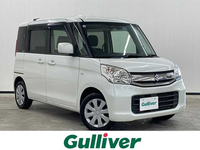 スズキ スペーシア X 長崎県 2017(平29)年 4.9万km ピュアホワイトP ワンオーナー/社外メモリナビ/(CD/DVD/BT/ワンセグTV)/片側パワースライドドア/D席シートヒーター/衝突軽減ブレーキ/レーンアシストキープ/ハロゲンヘッドライト/電動格納ミラー/プッシュスタート/アイドリングストップ/ビルトインETC/フロアマット/ドアバイザー/ライトレベライザー/ABS/LDA/スマートキー/スペアキー/取扱説明書/保証書