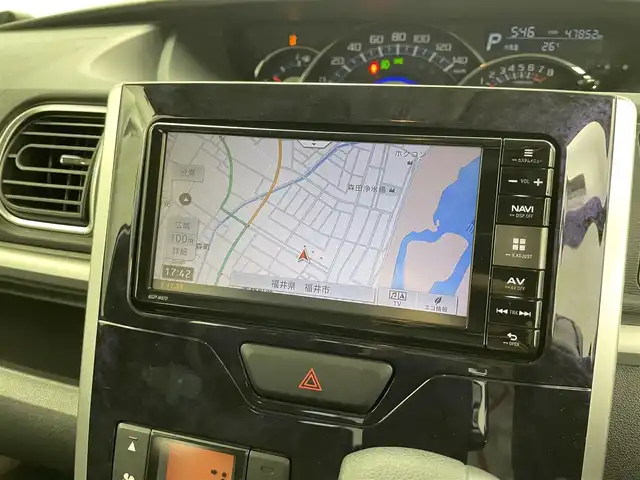 ダイハツ タント カスタム X トップED SA Ⅲ 福島県 2017(平29)年 4.8万km メテオライトグレーイリュージョナルP 純正ナビ　型式：ＮＳＺＰ－Ｗ６７Ｄ/（ＣＤ／ＤＶＤ／ＢＴ／ｉＰｏｄ／ＳＤ／ＵＳＢ）/片側パワースライドドア　/4WD/バックカメラ　/前後ドライブレコーダー　/ＥＴＣ　/Ｄ席シートヒーター　/衝突被害軽減ブレーキ　/ＡＢＳ