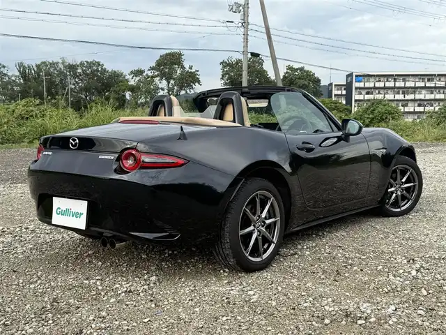 マツダ ロードスター S レザーパッケージ Vセレクション 兵庫県 2024(令6)年 0.2万km ジェットブラックマイカ 純正ナビ（SD欠）/バックカメラ/フルセグTV/BSM/オートハイビーム/パーキングセンサー/BOSEサウンドシステム/ベージュレザーシート/両前シートヒーター/ベージュ幌/純正16インチAW/LEDヘッドライト/AUTOライト/ETC
