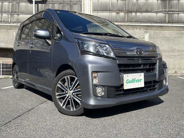 ダイハツ ムーヴ カスタム X VSスマートセレSA 愛知県 2014(平26)年 6.6万km タングステングレーM 純正ナビ/フルセグTV・Bluetooth・CD・DVD/バックカメラ/LEDヘッドライト(オートライト)/フォグランプ/スマートキー/プッシュスタート/衝突回避支援ブレーキ機能/先行車発進お知らせ機能/誤発進抑制制御機能/車両安定制御システム（VSC)/トラクションコントロール（TRC)/ETC/純正フロアマット/純正ドアバイザー/保証書/取扱説明書/記録簿（1か月、6か月、H27/9　H28/9）