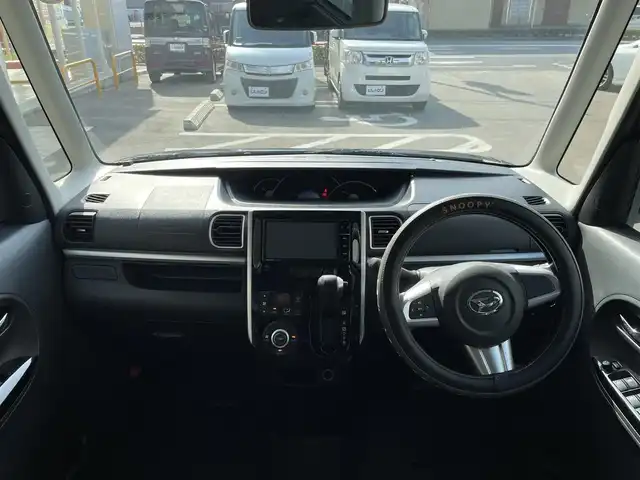 ダイハツ タント カスタム RS SA 大阪府 2014(平26)年 11.5万km ブラックマイカメタリック スマートアシスト/衝突軽減ブレーキ/社外ナビ　/フルセグＴＶ　/バックカメラ　/両側パワースライドドア　/ＥＴＣ　/スマートキー　/プッシュスタート　/ＨＩＤヘッドライト　/純正１５アルミホイール　/アイドリングストップ　/横滑り防止装置