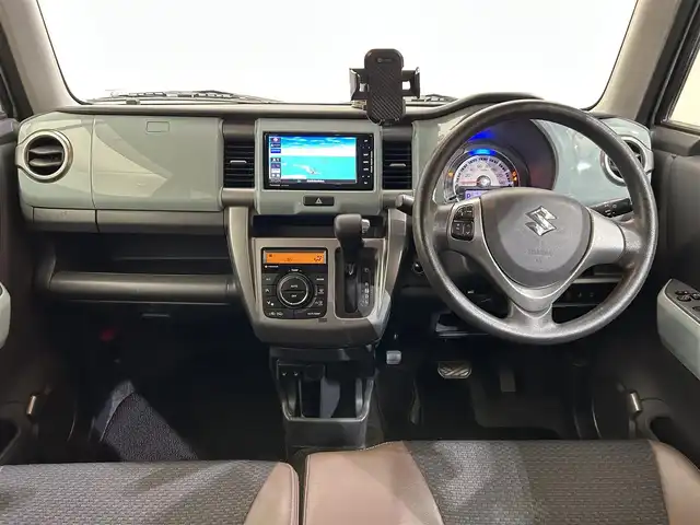 スズキ ハスラー タフワイルド 愛媛県 2019(平31)年 10.3万km オフブルーメタリック/ブラック 2トーン 社外SDナビ(CN-RE05WD)/(AM/FM/Bluetooth/フルセグ)/衝突被害軽減ブレーキ/レーンキープアシスト/横滑り防止装置/オートライト/ドアバイザー/フォグランプ/ドアバイザー