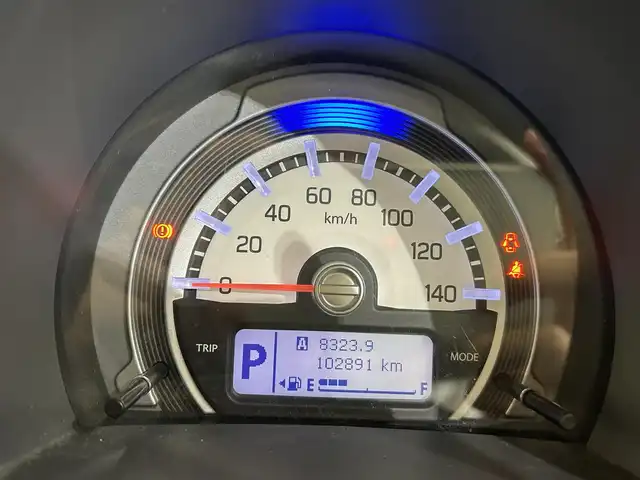 スズキ ハスラー タフワイルド 愛媛県 2019(平31)年 10.3万km オフブルーメタリック/ブラック 2トーン 社外SDナビ(CN-RE05WD)/(AM/FM/Bluetooth/フルセグ)/衝突被害軽減ブレーキ/レーンキープアシスト/横滑り防止装置/オートライト/ドアバイザー/フォグランプ/ドアバイザー